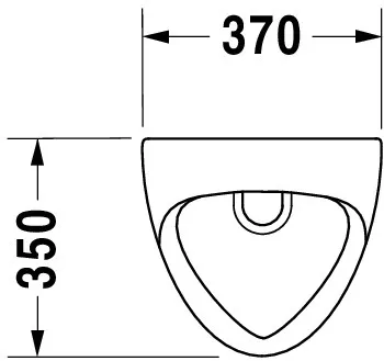 Urinal Ben, Zulauf von hinten absaugend, ohne Deckel, ohne Fliege, weiß