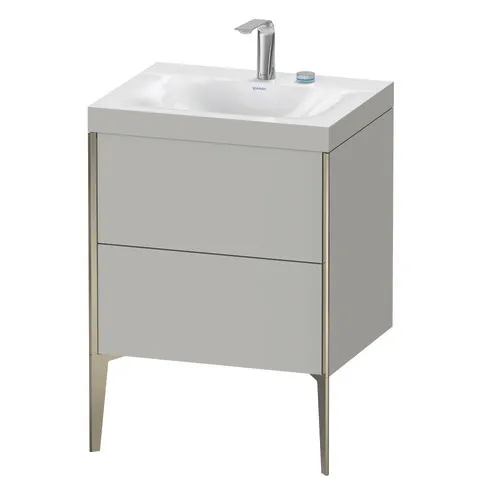 Duravit Waschtischunterschrank bodenstehend „XViu“ 60 × 61 × 48 cm in Betongrau Matt