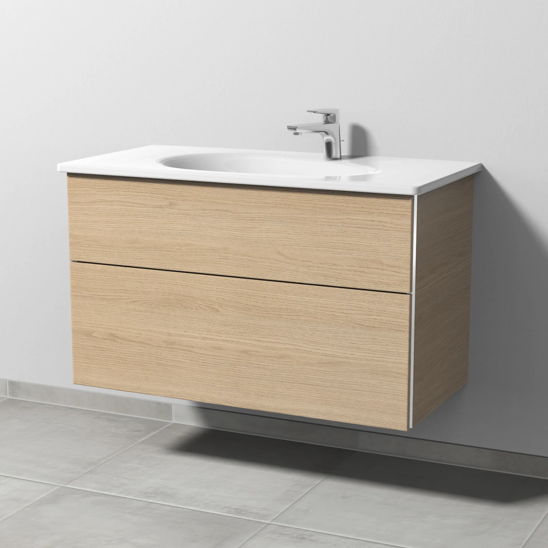 Sanipa Waschtischunterschrank „3way“ 955 × 588 × 482 mm in Eiche Nordic Sanipa Waschtischunterschrank „3way“ 955 × 588 × 482 mm in Eiche Nordic