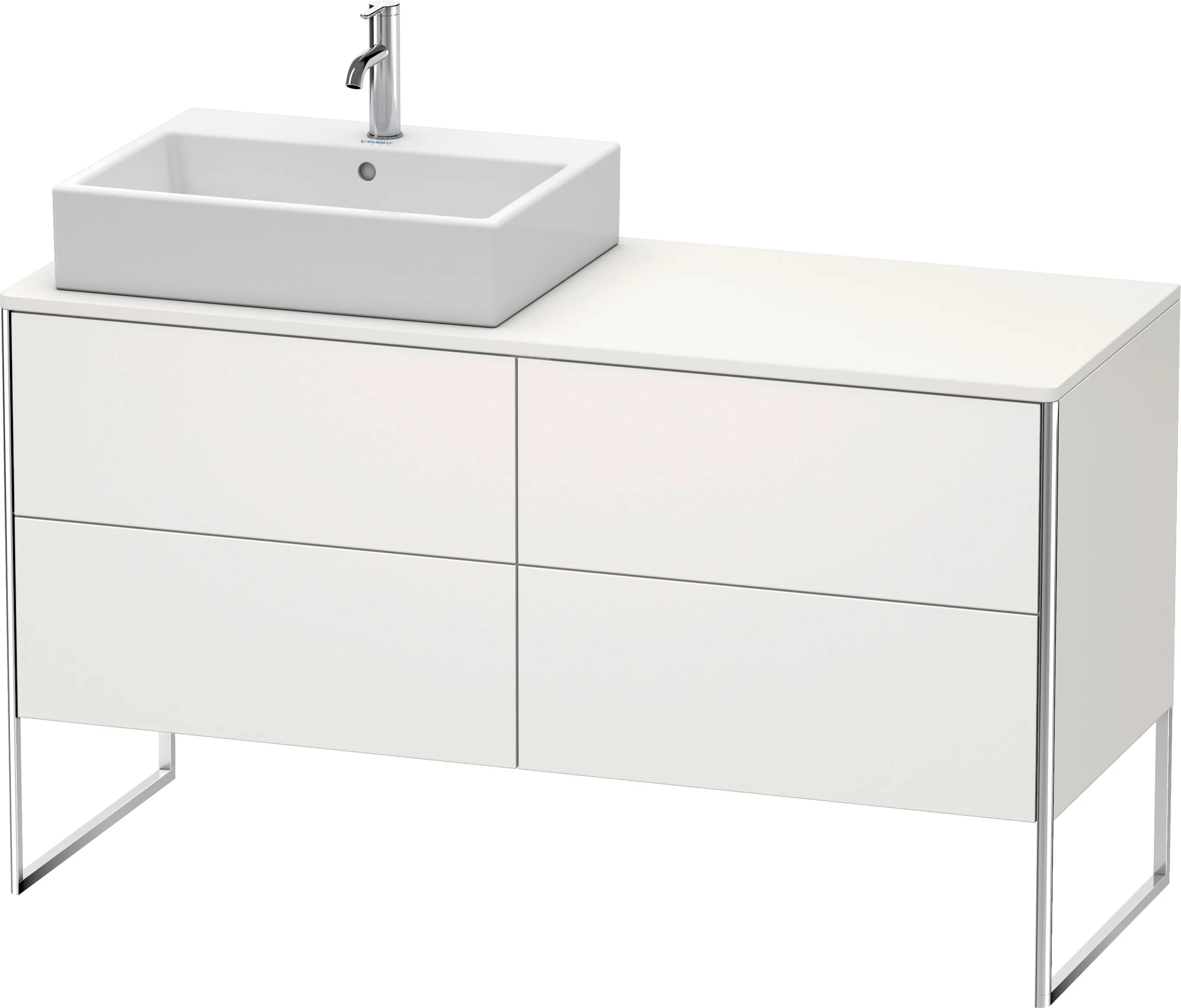 Duravit Waschtischunterschrank bodenstehend „XSquare“ 140 × 77,8 × 54,8 cm Nordic Weiß Seidenmatt Duravit Waschtischunterschrank bodenstehend „XSquare“ 140 × 77,8 × 54,8 cm Nordic Weiß Seidenmatt