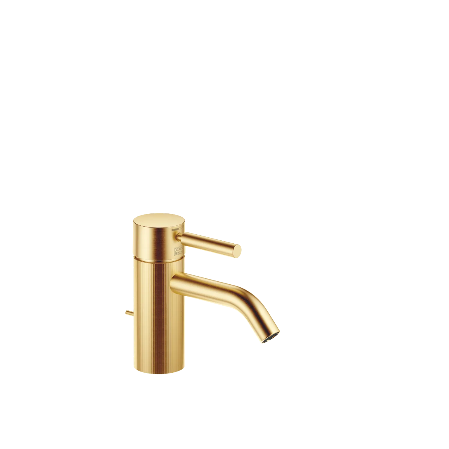 Dornbracht META Waschtisch-Einhandbatterie mit Ablaufgarnitur, Gold gebürstet PVD, Ausladung 125 mm, Armaturenhöhe 135 mm, Bohrungsdurchmesser 35 mm