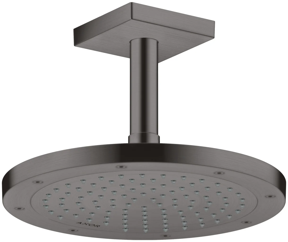 Hansgrohe AXOR ShowerSolutions Kopfbrause 245 1jet EcoSmart+ Brushed Black Chrome, 245 mm, verstellbarer Winkel, abnehmbar zur Reinigung