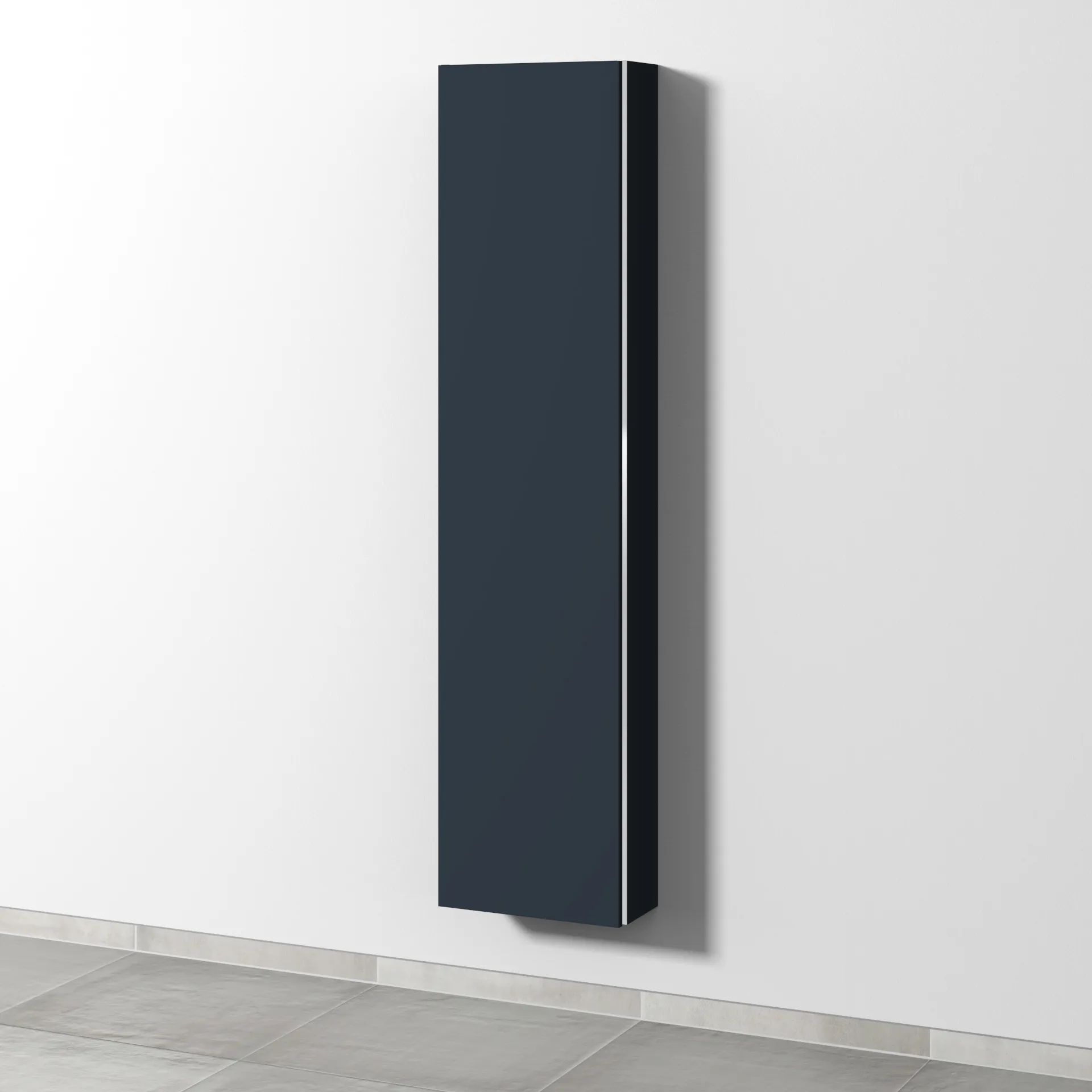 Sanipa Hochschrank „3way“ 400 × 1700 × 199 mm Anschlag links, in Marine (matt), Anschlag links