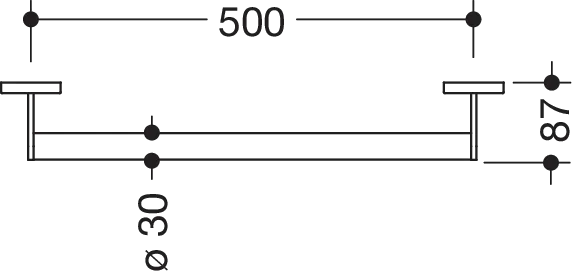 HEWI Haltegriff „System 900“ in Schwarz tiefmatt, Befestigung verdeckt HEWI Haltegriff „System 900“ in Schwarz tiefmatt, Befestigung verdeckt