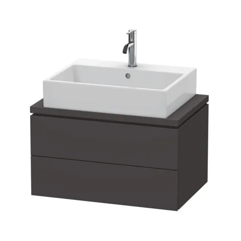 Duravit Waschtischunterschrank wandhängend „L-Cube“ 72 × 40 × 47,7 cm Graphit Supermatt