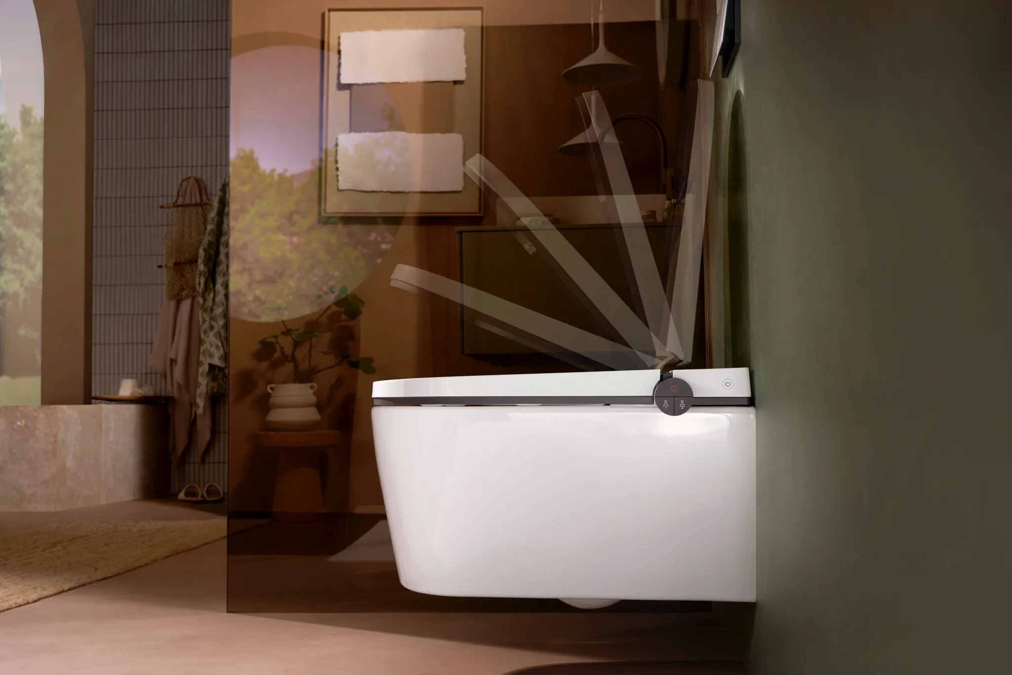 Hansgrohe LavaPura Element S Wand-Dusch-WC Komplett Set AquaHelix Flush, SmartClean, HygieneEffect, Weiß Hansgrohe LavaPura Element S Wand-Dusch-WC Komplett Set AquaHelix Flush, SmartClean, HygieneEffect, Weiß