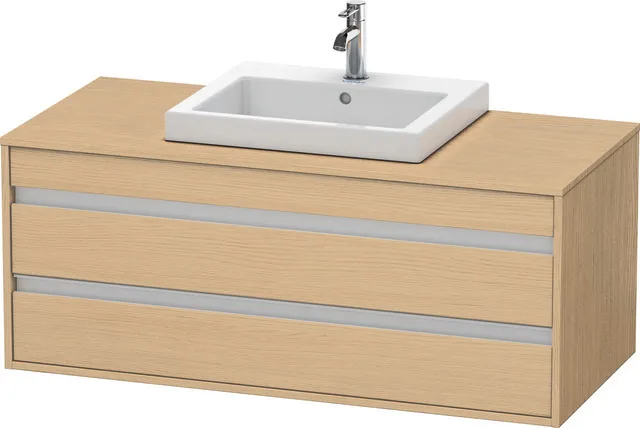 Duravit Waschtischunterschrank wandhängend „Ketho“ 120 × 49,6 × 55 cm Eiche Natur Duravit Waschtischunterschrank wandhängend „Ketho“ 120 × 49,6 × 55 cm Eiche Natur