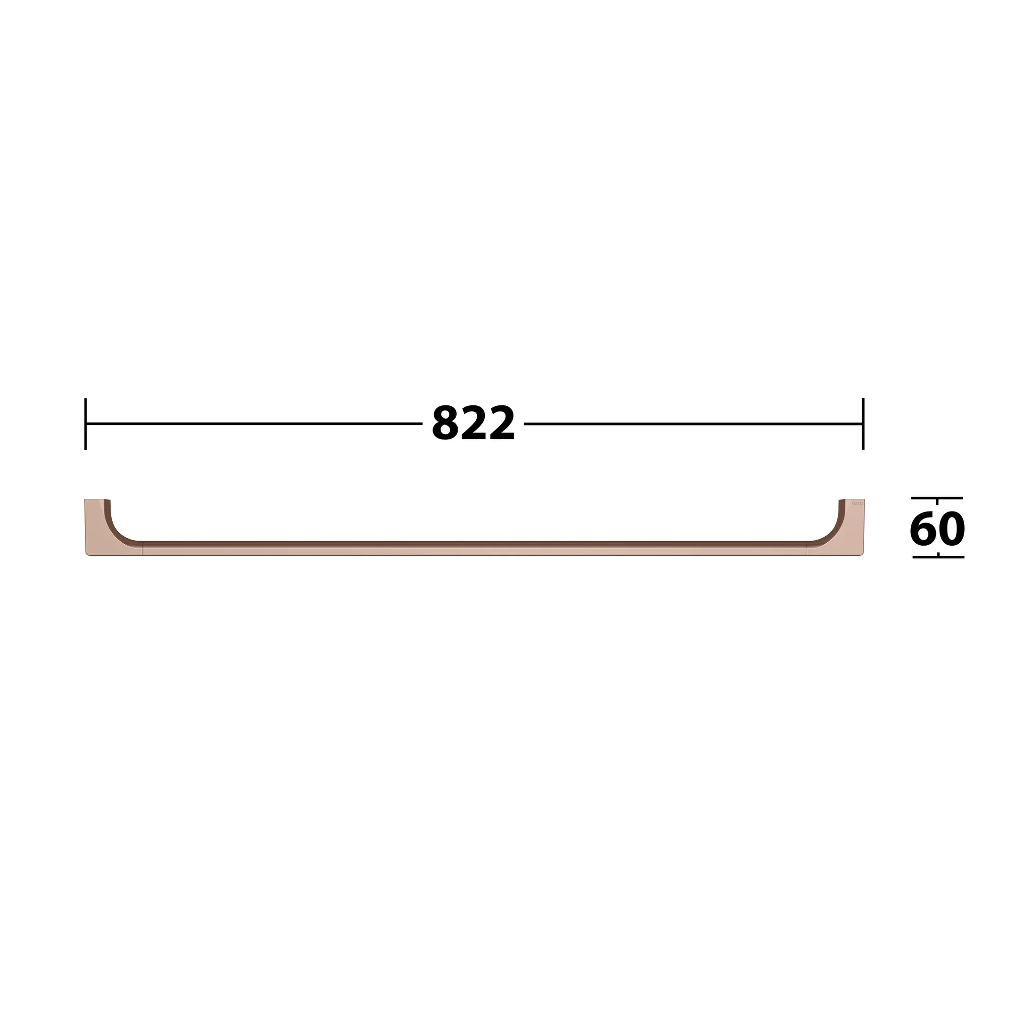 KEUCO EDITION 11 Badetuchhalter 800 mm Rotgold gebürstet