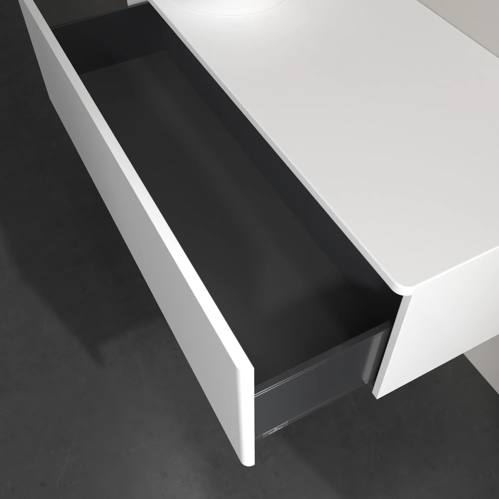 Villeroy & Boch Waschtischunterschrank „Antao“ 1200 × 360 × 500 mm White Matt Lacquer, für Becken links, ohne Beleuchtung Villeroy & Boch Waschtischunterschrank „Antao“ 1200 × 360 × 500 mm White Matt Lacquer, für Becken links, ohne Beleuchtung