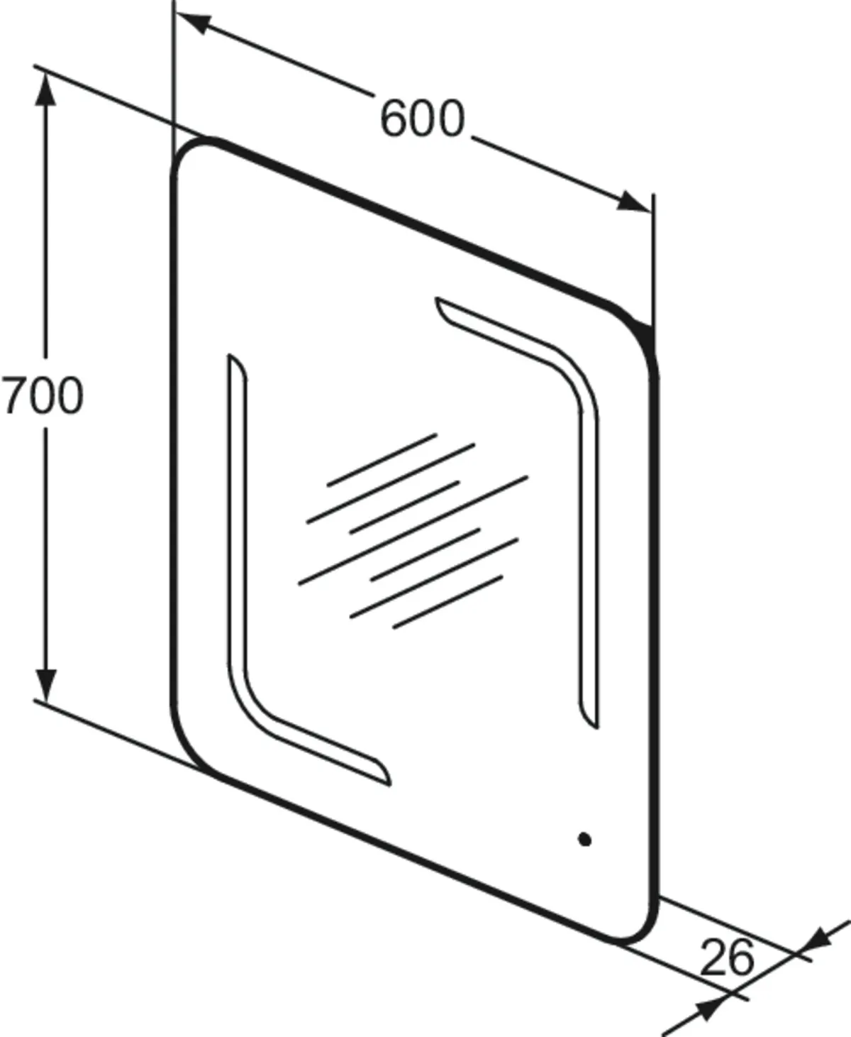 Ideal Standard Spiegel „Mirror&Light“ 60 × 70 cm Ideal Standard Spiegel „Mirror&Light“ 60 × 70 cm