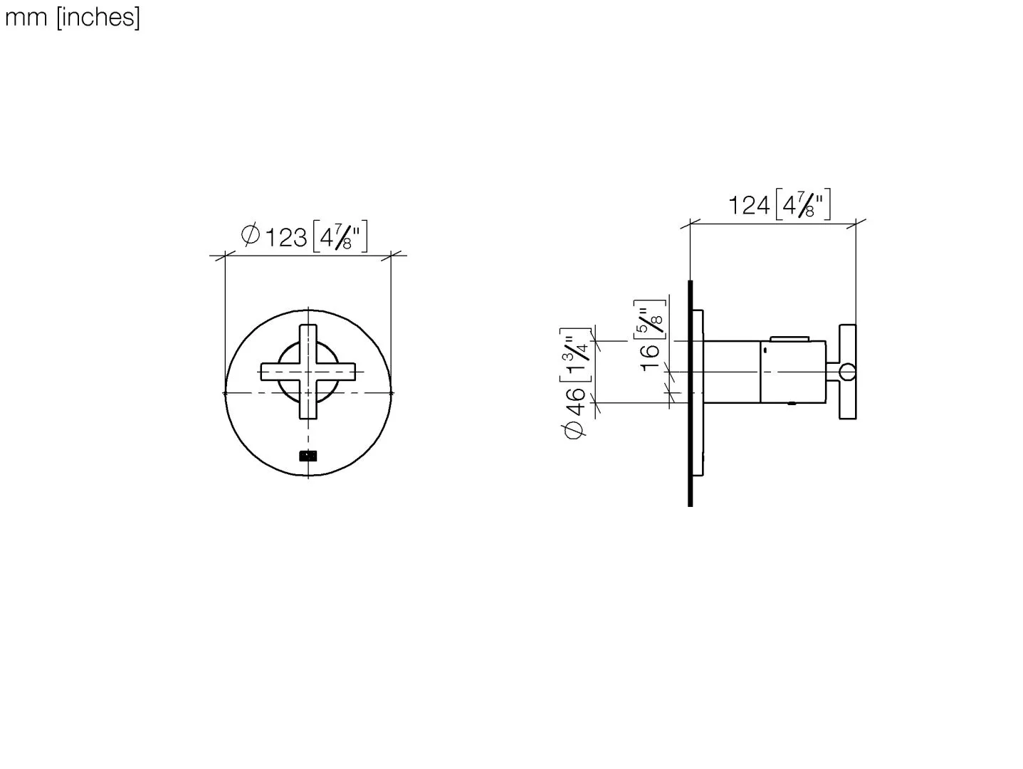 UP-Thermostat ohne Mengenregulierung TARA Chrom 36503892