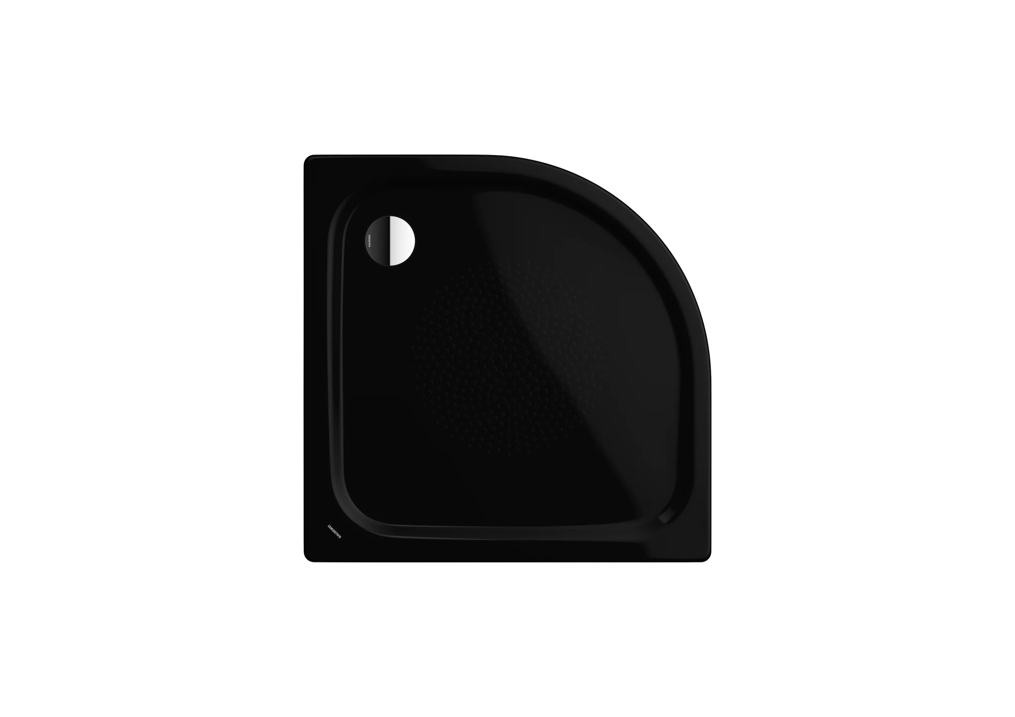 Kaldewei ZIRKON MIT WANNENTRÄGER Duschfläche, 800x900x35 mm, schwarz, Antislip, Eckablauf