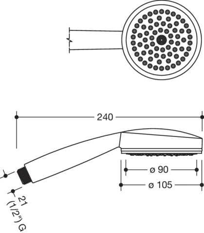 HEWI Handbrause, 1-Strahl mit soft-clean Antikalnoppen, Strahlart: Rain, Kunststoff, Weiß HEWI Handbrause, 1-Strahl mit soft-clean Antikalnoppen, Strahlart: Rain, Kunststoff, Weiß