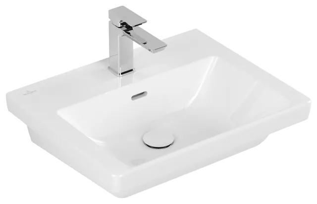 Villeroy & Boch Wandwaschtisch für Montage mit Möbel „Subway 3.0“ 550 × 440 × 165 mm, mit Hahnlochbohrung, Hahnlochposition mittig in Weiß Alpin Villeroy & Boch Wandwaschtisch für Montage mit Möbel „Subway 3.0“ 550 × 440 × 165 mm, mit Hahnlochbohrung, Hahnlochposition mittig in Weiß Alpin