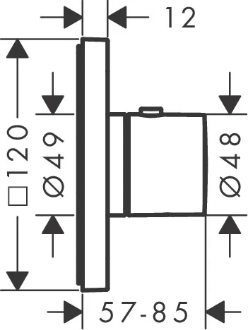 Thermostat Unterputz Axor Citterio E Fertigset chrom Thermostat Unterputz Axor Citterio E Fertigset chrom