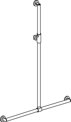 Duschhandlauf mit verschiebbarer Brausehalterstange, Edelstahl, PVD, mit magnetischem Brausehalter, senkrechte Länge 1250 mm, waagerechte Länge 914 mm, D: 32 mm, in Farbe CK (messing glänzend) Duschhandlauf mit verschiebbarer Brausehalterstange, Edelstahl, PVD, mit magnetischem Brausehalter, senkrechte Länge 1250 mm, waagerechte Länge 914 mm, D: 32 mm, in Farbe CK (messing glänzend)