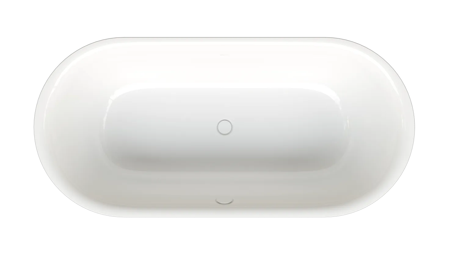 BetteLux Oval Badewanne, 1900 x 900 mm, weiß, glasierter Titan-Stahl, 8 mm Falzrand, 2-Sitzer, Einbau