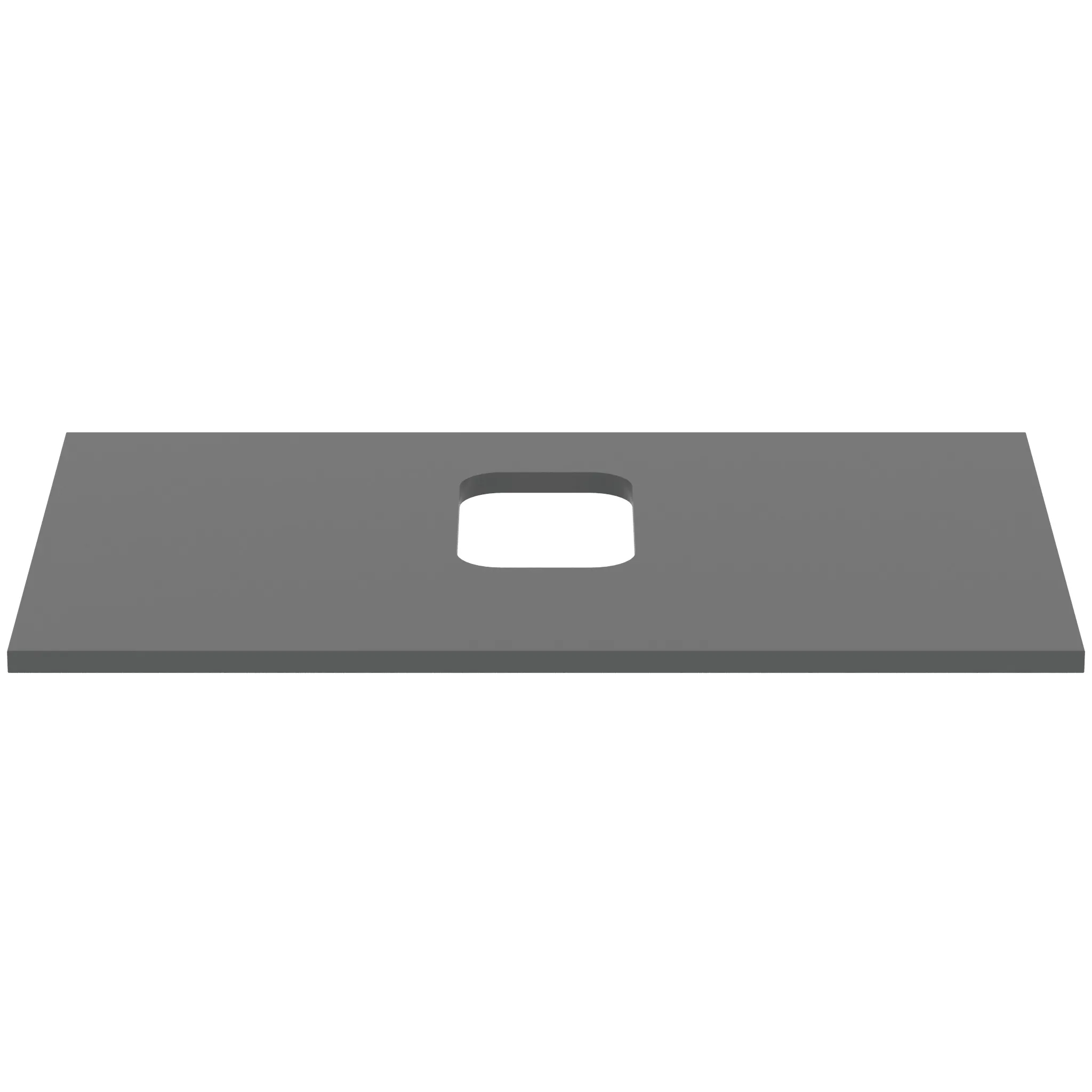 Waschtischplatte i.life B mittiger Ausschnitt für eine Schale 802x507x18mm Weiß matt