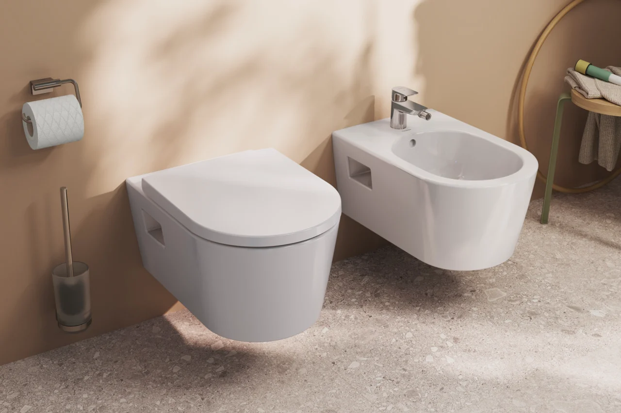 Neovis Q Einhebel-Bidetmischer CoolStart mit Push-Open Ablaufgarnitur, Oberfläche: Chrom
