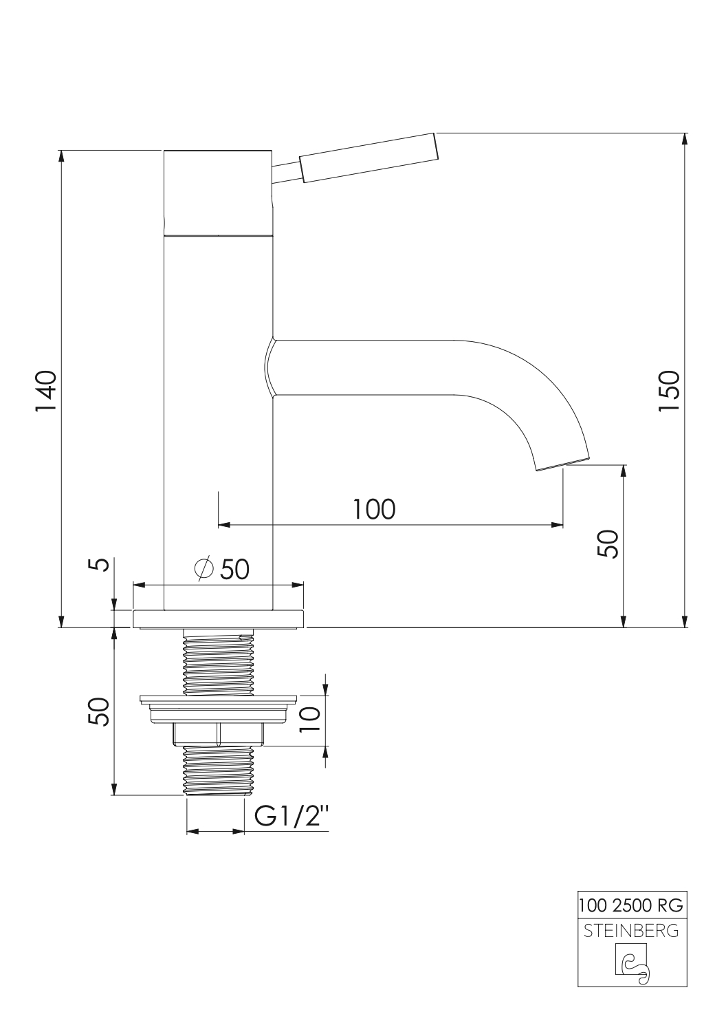Serie 100 Kaltwasser-Armatur Serie 100 Kaltwasser-Armatur