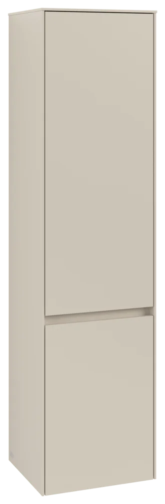 Villeroy & Boch Hochschrank Collaro C03300, Eckig, Cashmere Grey, 404x1538x349 mm, 2 Türen, SoftClosing, integrierte Griffe