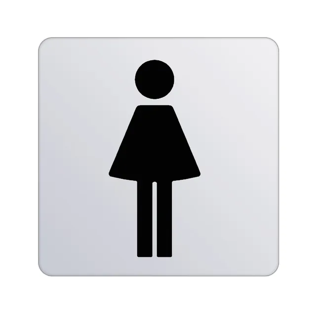 Plan 14966010000 Türschild Damen verchromt