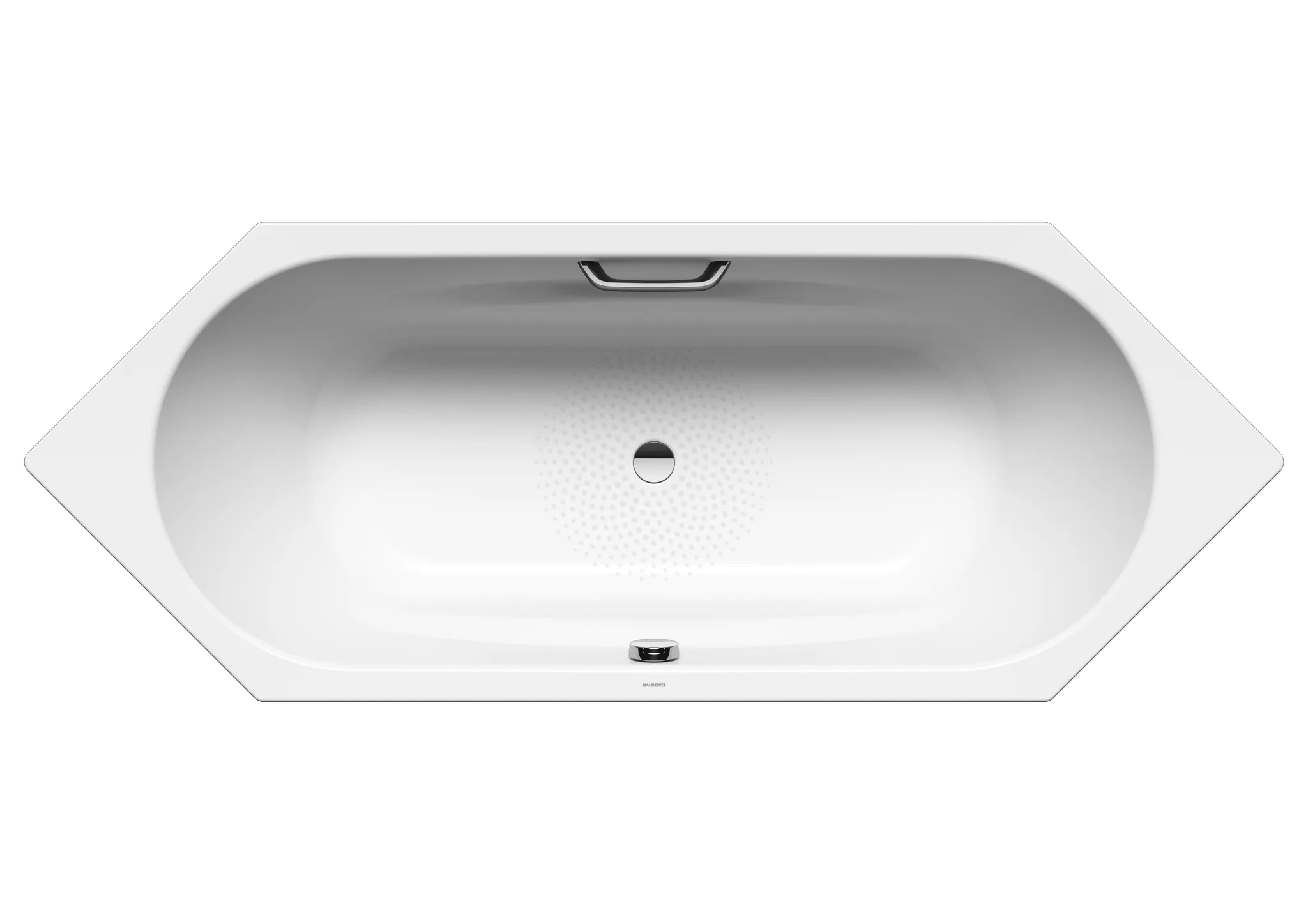 Kaldewei VAIO DUO 6 Badewanne, 2100x800 mm, alpinweiß, mit Griffloch und Antislip-Oberfläche