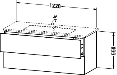 Duravit Waschtischunterschrank wandhängend „L-Cube“ 122 × 55 × 48,1 cm