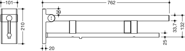 HEWI Stützklappgriff „System 900“
