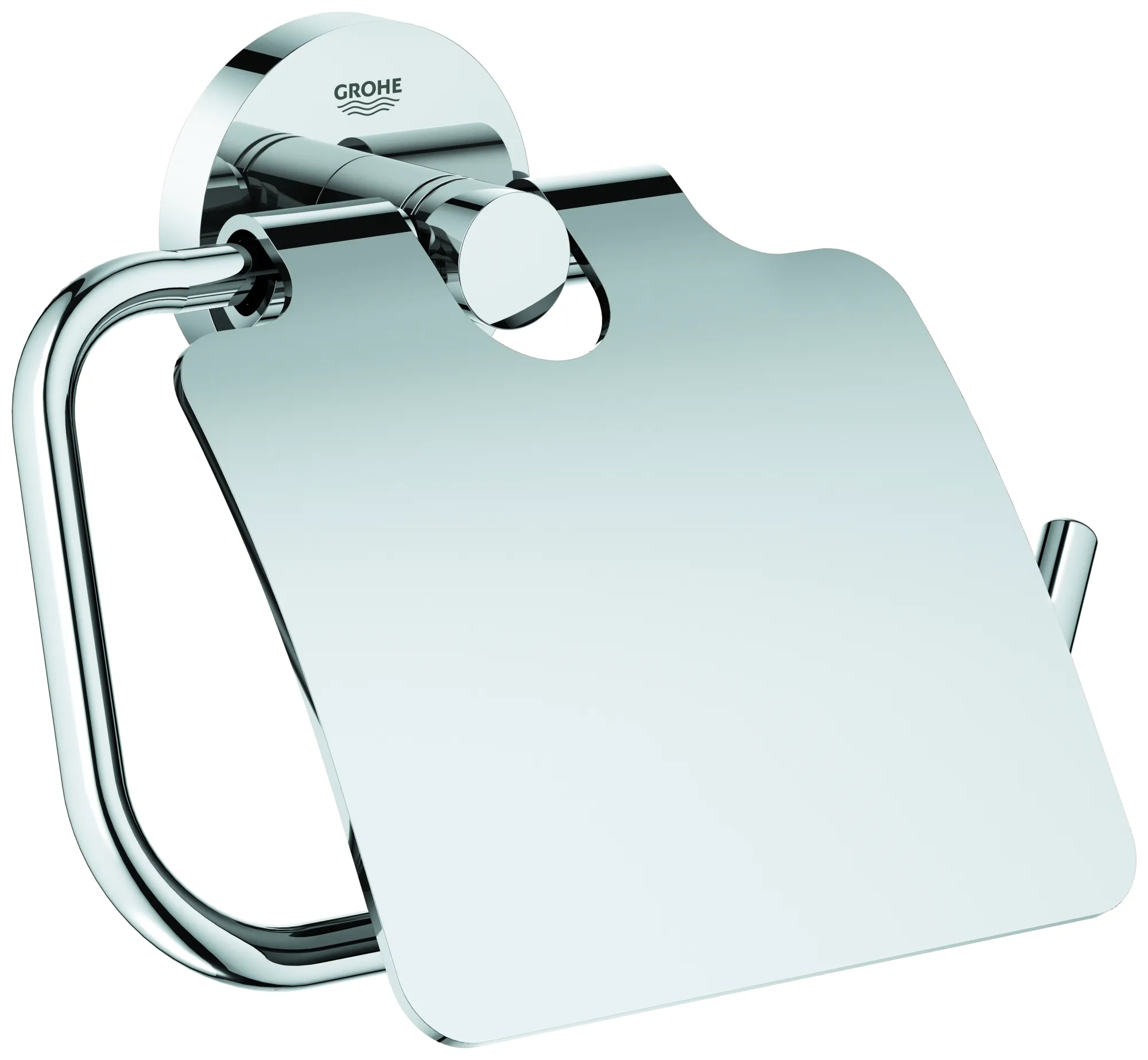 WC-Papierhalter Essentials 40367_1, mit Deckel, chrom WC-Papierhalter Essentials 40367_1, mit Deckel, chrom