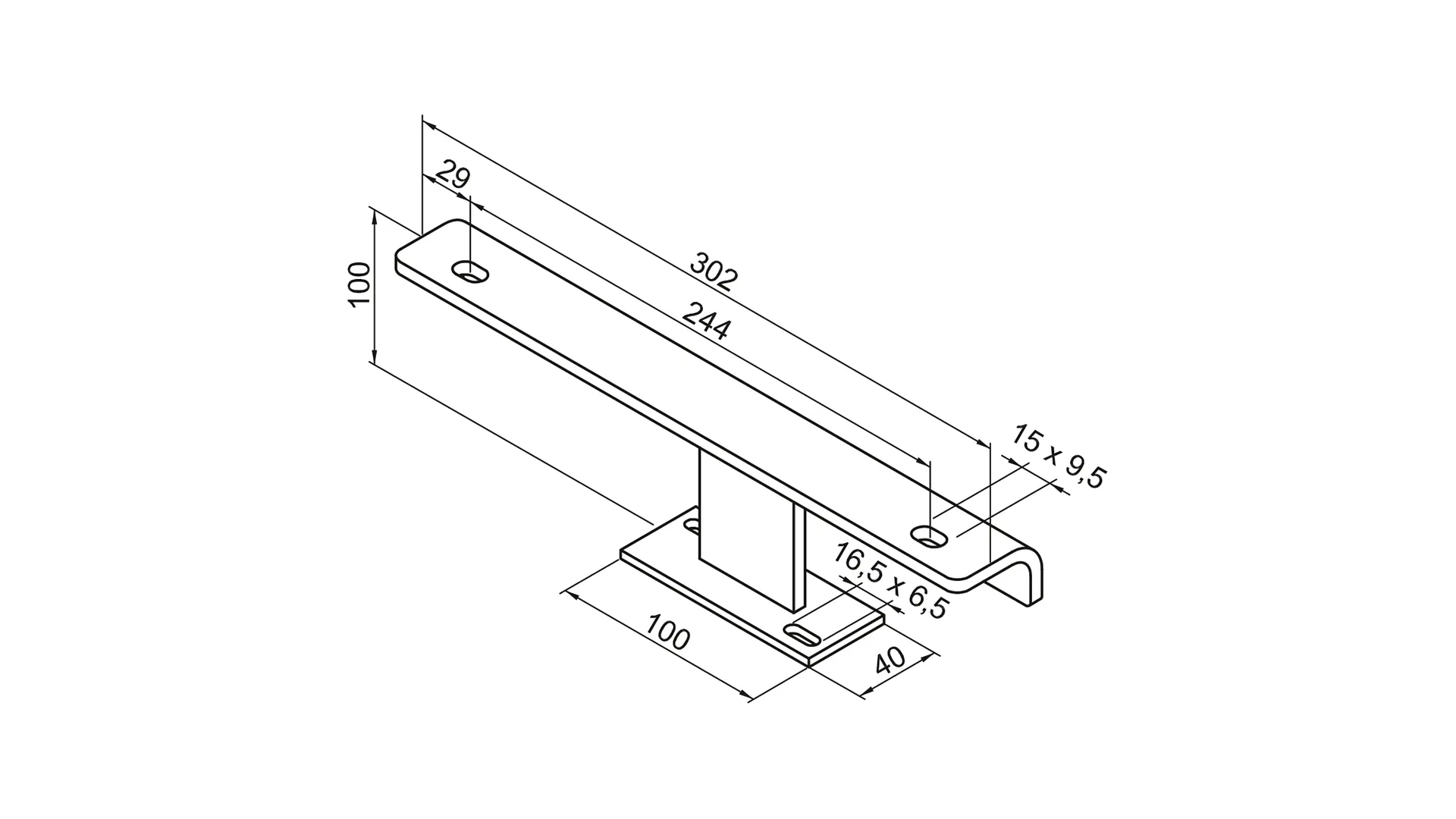 Zubehör Fußkonsole FMORV HDF-6, Sonder-Lack