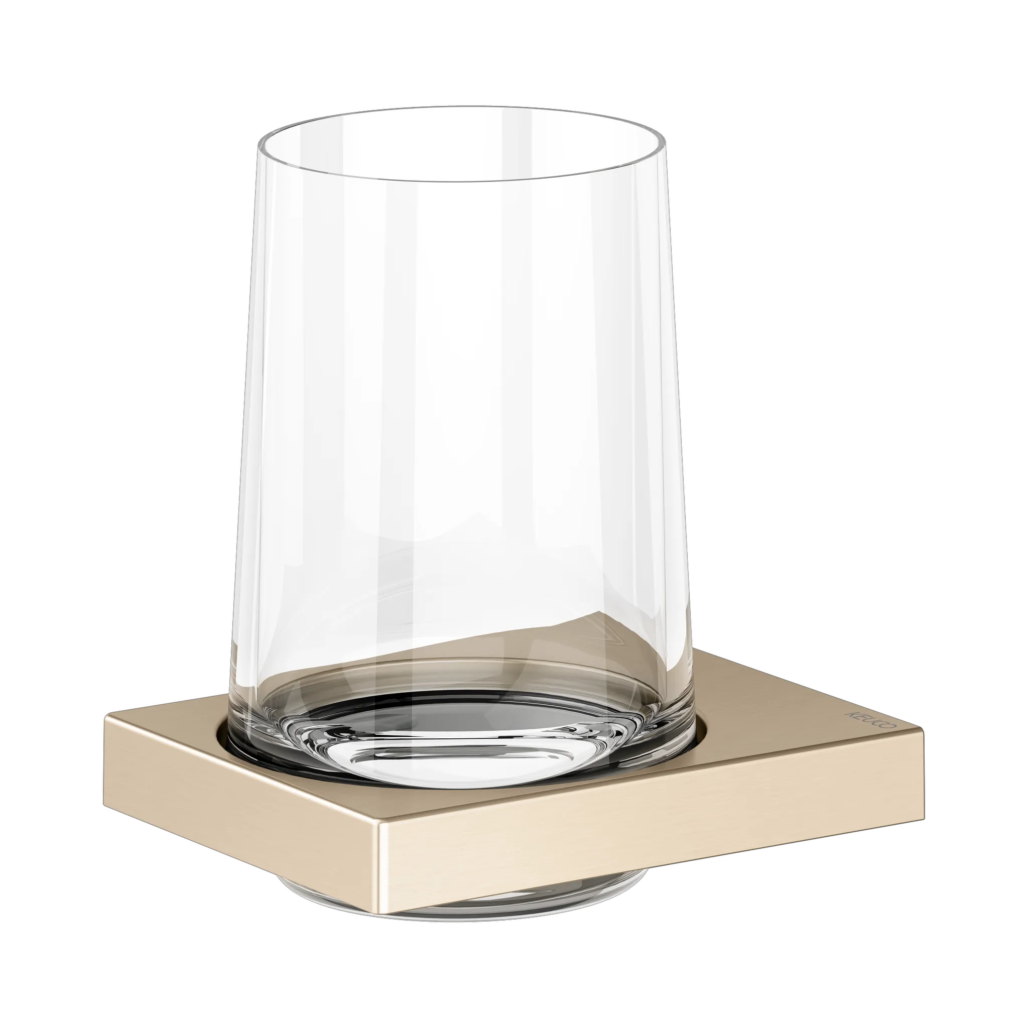 KEUCO EDITION 11 Glashalter mit Echtkristall-Glas Bronze gebürstet KEUCO EDITION 11 Glashalter mit Echtkristall-Glas Bronze gebürstet