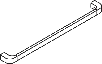 HEWI Handtuchhalter „System 800“, Befestigung verdeckt, 1-armig in Schwarz tiefmatt HEWI Handtuchhalter „System 800“, Befestigung verdeckt, 1-armig in Schwarz tiefmatt