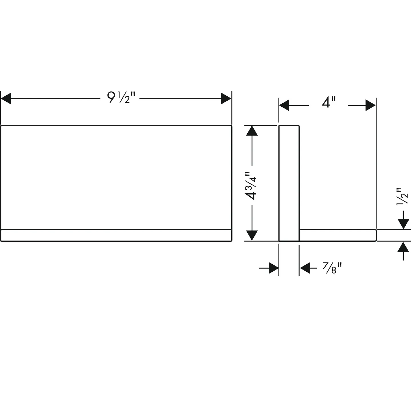 Ablage Axor Starck 240mm chrom Ablage Axor Starck 240mm chrom
