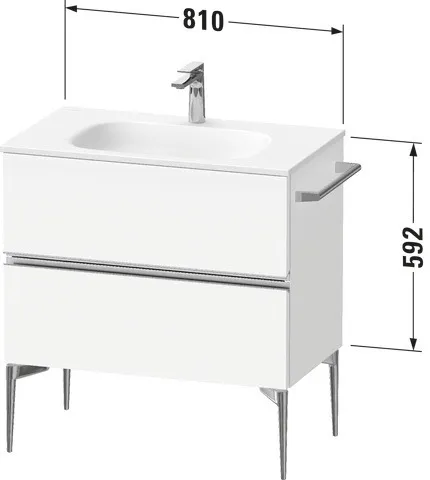 Duravit Waschtischunterschrank „Sivida“ 81 × 59,2 × 47,7 cm Weiß Matt Duravit Waschtischunterschrank „Sivida“ 81 × 59,2 × 47,7 cm Weiß Matt