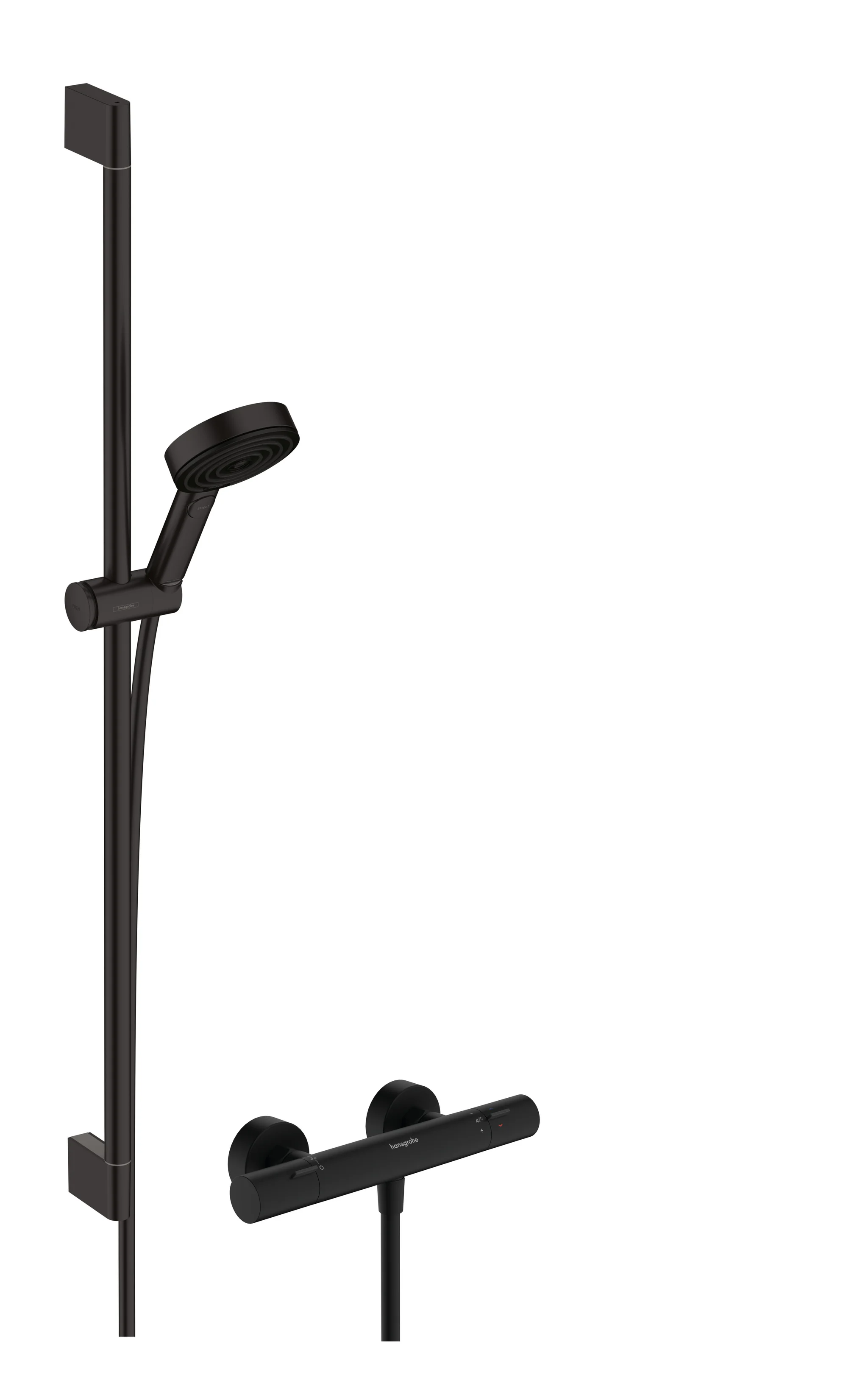 Hansgrohe Pulsify Select S Brausesystem EcoSmart Ecostat Fine 105 mm, 90 cm, Mattschwarz Hansgrohe Pulsify Select S Brausesystem EcoSmart Ecostat Fine 105 mm, 90 cm, Mattschwarz