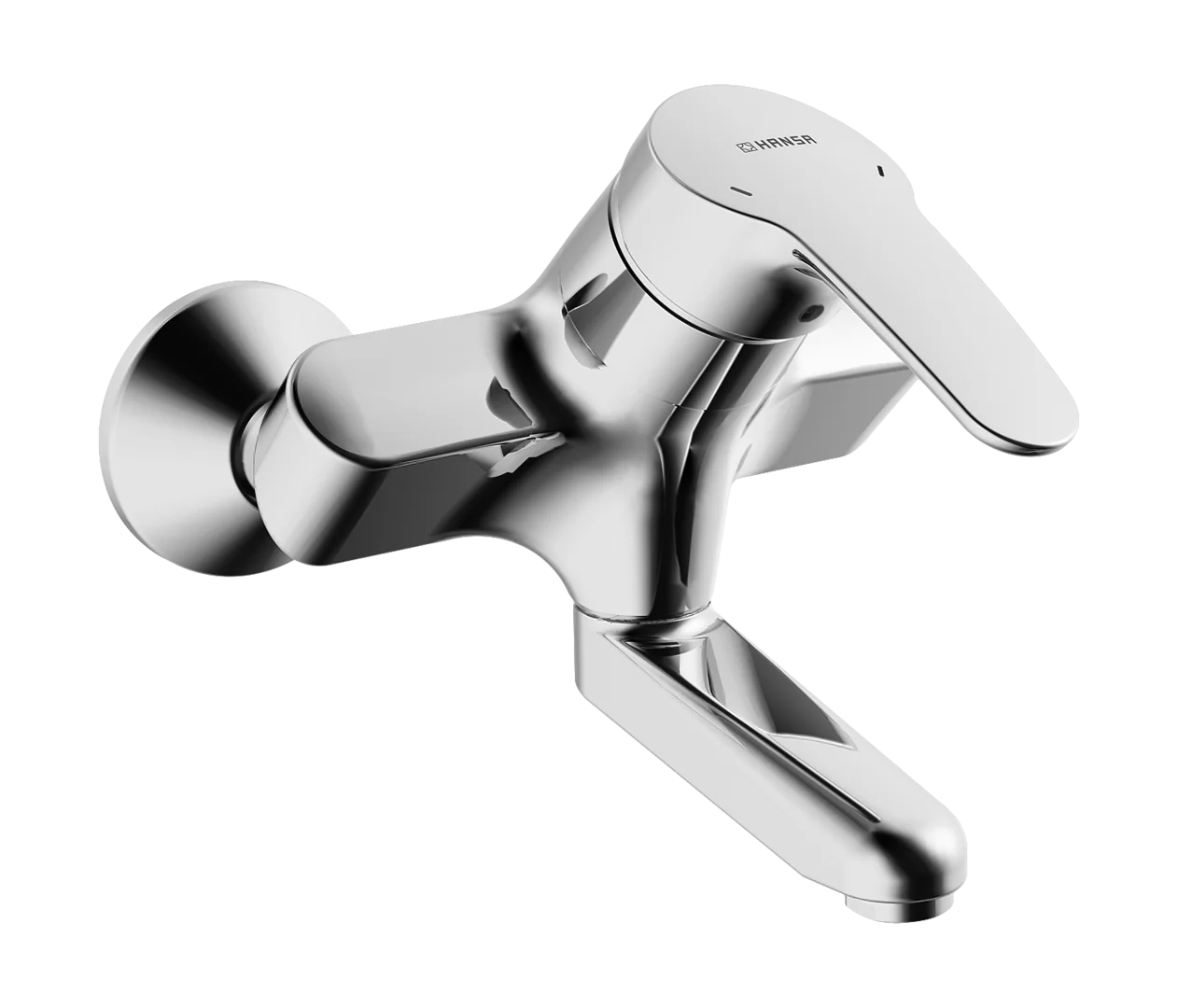 HansaMIX Waschtischarmatur Einhebelmischer HansaMIX 0196 Ausladung 171 mm mit Auslaufentleerung DN15 Chrom