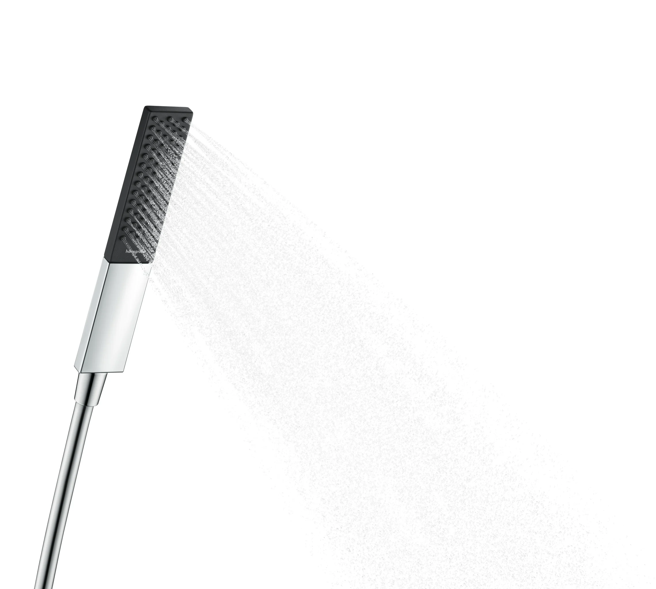 Hansgrohe Rainfinity Stabhandbrause 1jet Chrom, 100 x 38 mm, PowderRain Strahlart, QuickClean, max. Durchfluss 13,8 l/min ab 5,5 l/min, Anschluss G 1/2 Hansgrohe Rainfinity Stabhandbrause 1jet Chrom, 100 x 38 mm, PowderRain Strahlart, QuickClean, max. Durchfluss 13,8 l/min ab 5,5 l/min, Anschluss G 1/2