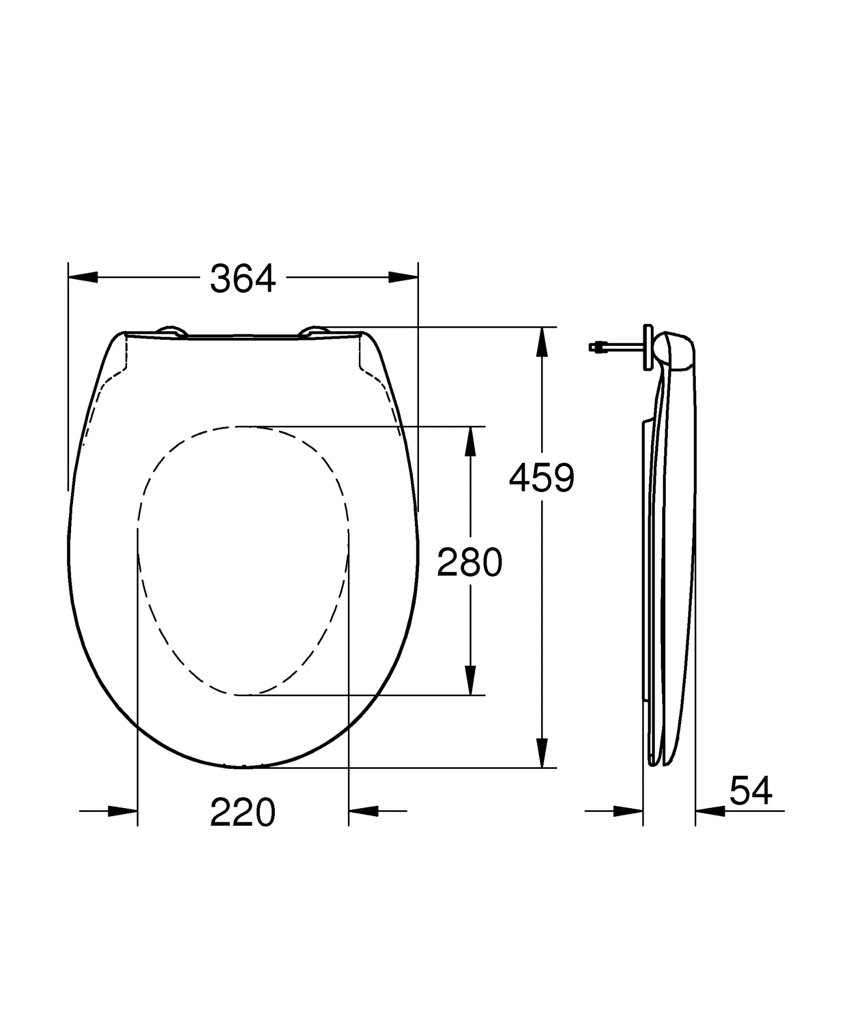 WC-Sitz Bau Keramik 39493, Soft close, mit Deckel, Duroplast, werkzeuglos abnehmbar, alpinweiß WC-Sitz Bau Keramik 39493, Soft close, mit Deckel, Duroplast, werkzeuglos abnehmbar, alpinweiß