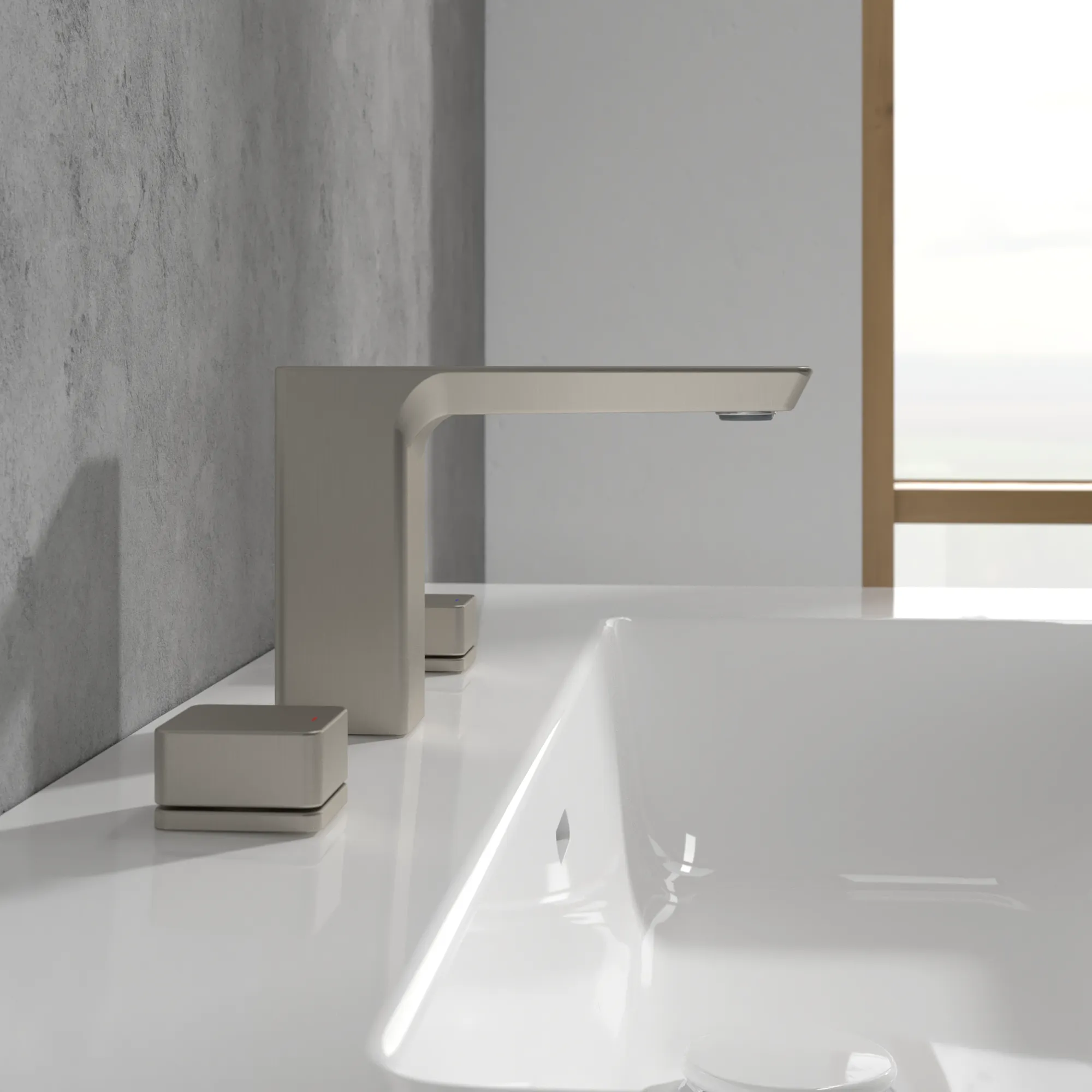 Einhand-Waschtischarmatur „Subway 3.0“ 17,8 cm Ausladung 134 mm in Brushed Nickel Matt Einhand-Waschtischarmatur „Subway 3.0“ 17,8 cm Ausladung 134 mm in Brushed Nickel Matt