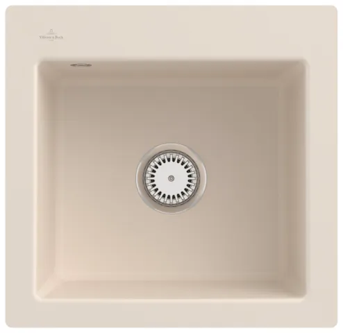 Villeroy & Boch flächenbündiges Küchenspülbecken „Subway“ 50 S flat 490 × 475 × 220 mm, für Becken mittig in Ivory Villeroy & Boch flächenbündiges Küchenspülbecken „Subway“ 50 S flat 490 × 475 × 220 mm, für Becken mittig in Ivory