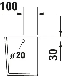 Halbsäule DuraStyle für 070845, weiß