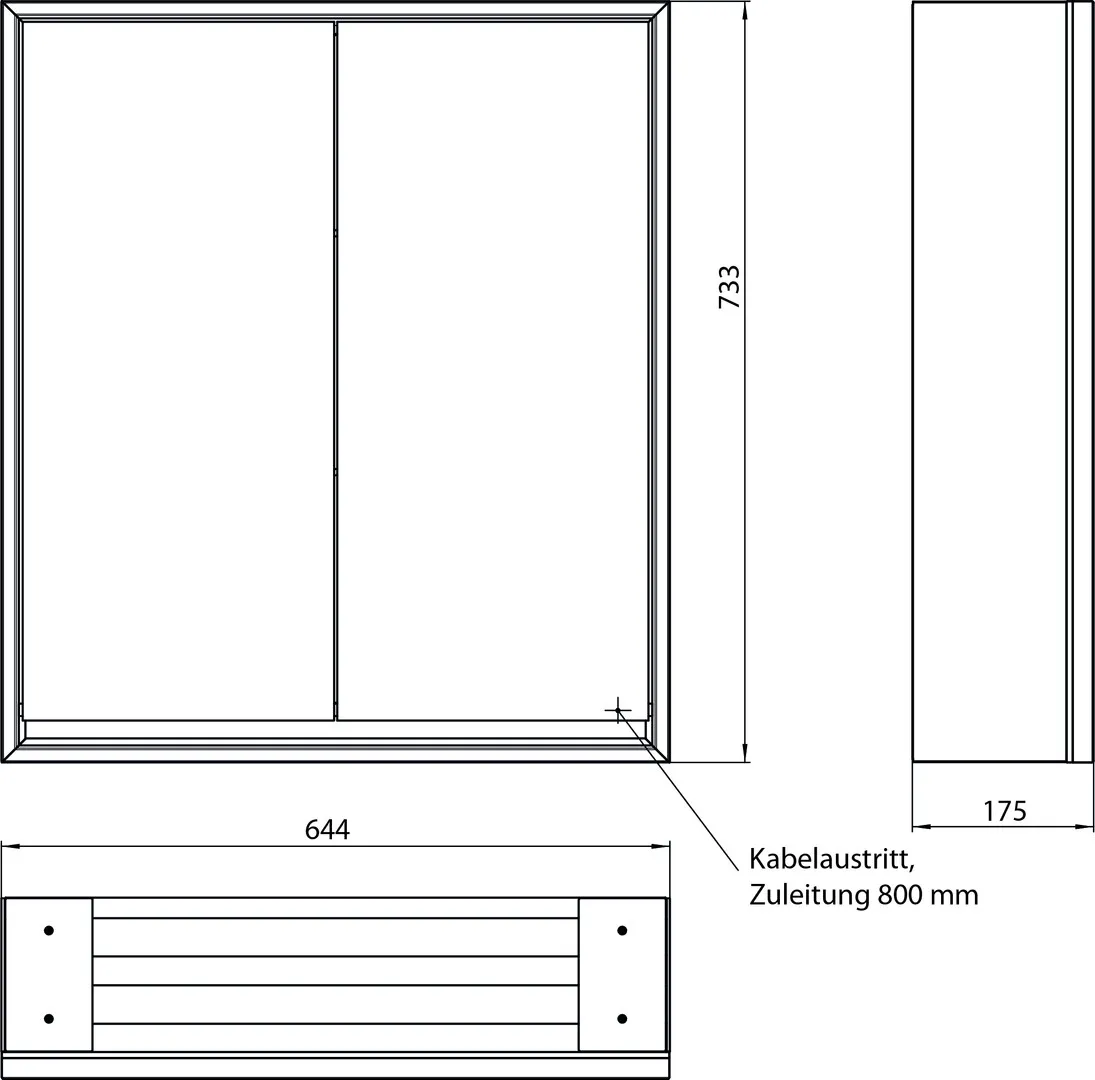 emco Spiegelschrank „loft“ 64,4 × 73,3 × 17,5 cm emco Spiegelschrank „loft“ 64,4 × 73,3 × 17,5 cm
