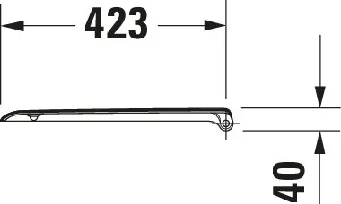 Duravit WC-Sitz „D-Code“ 35,9 × 44,2 × 5 cm in, Scharniere Kunststoff