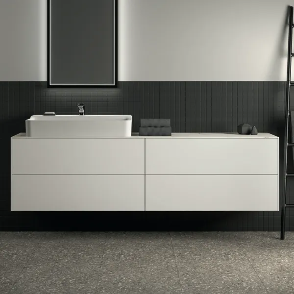 Ideal Standard Waschtischunterschrank „Conca“ 198,5 × 54 × 50,5 cm Weiß matt lackiert Ideal Standard Waschtischunterschrank „Conca“ 198,5 × 54 × 50,5 cm Weiß matt lackiert