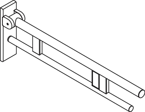 HEWI Stützklappgriff „System 900“ HEWI Stützklappgriff „System 900“