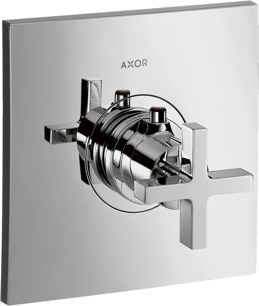 Thermostat Unterputz Axor Citterio High Flow Fertigset mit Kreuzgriff chrom