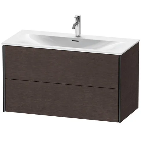 Duravit Waschtischunterschrank wandhängend „XViu“ 101 × 55,7 × 48 cm in Eiche Dunkel gebürstet