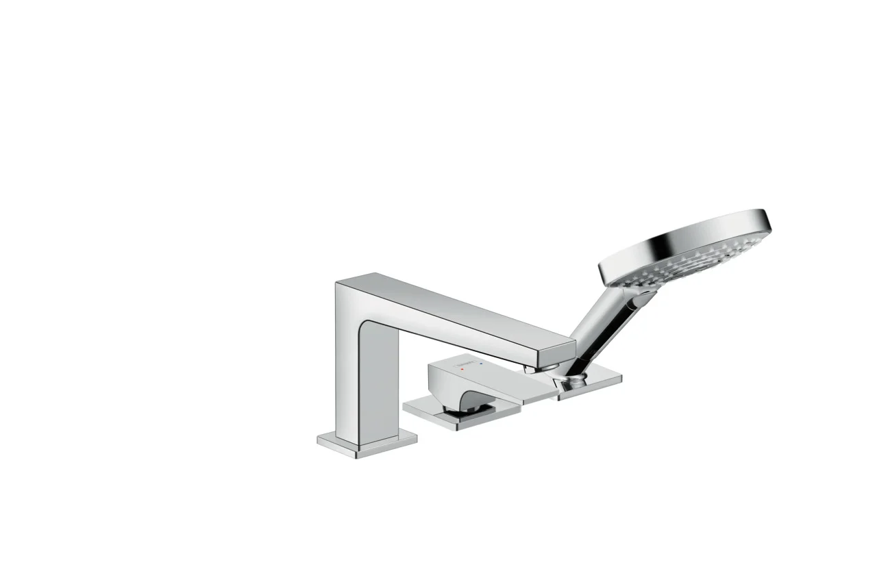 Hansgrohe Metropol 3-Loch Einhebel-Wannenrandmischer Chrom, Ausladung 197 mm, max. Durchfluss 19 l/min, einstellbare Temperaturbegrenzung Hansgrohe Metropol 3-Loch Einhebel-Wannenrandmischer Chrom, Ausladung 197 mm, max. Durchfluss 19 l/min, einstellbare Temperaturbegrenzung