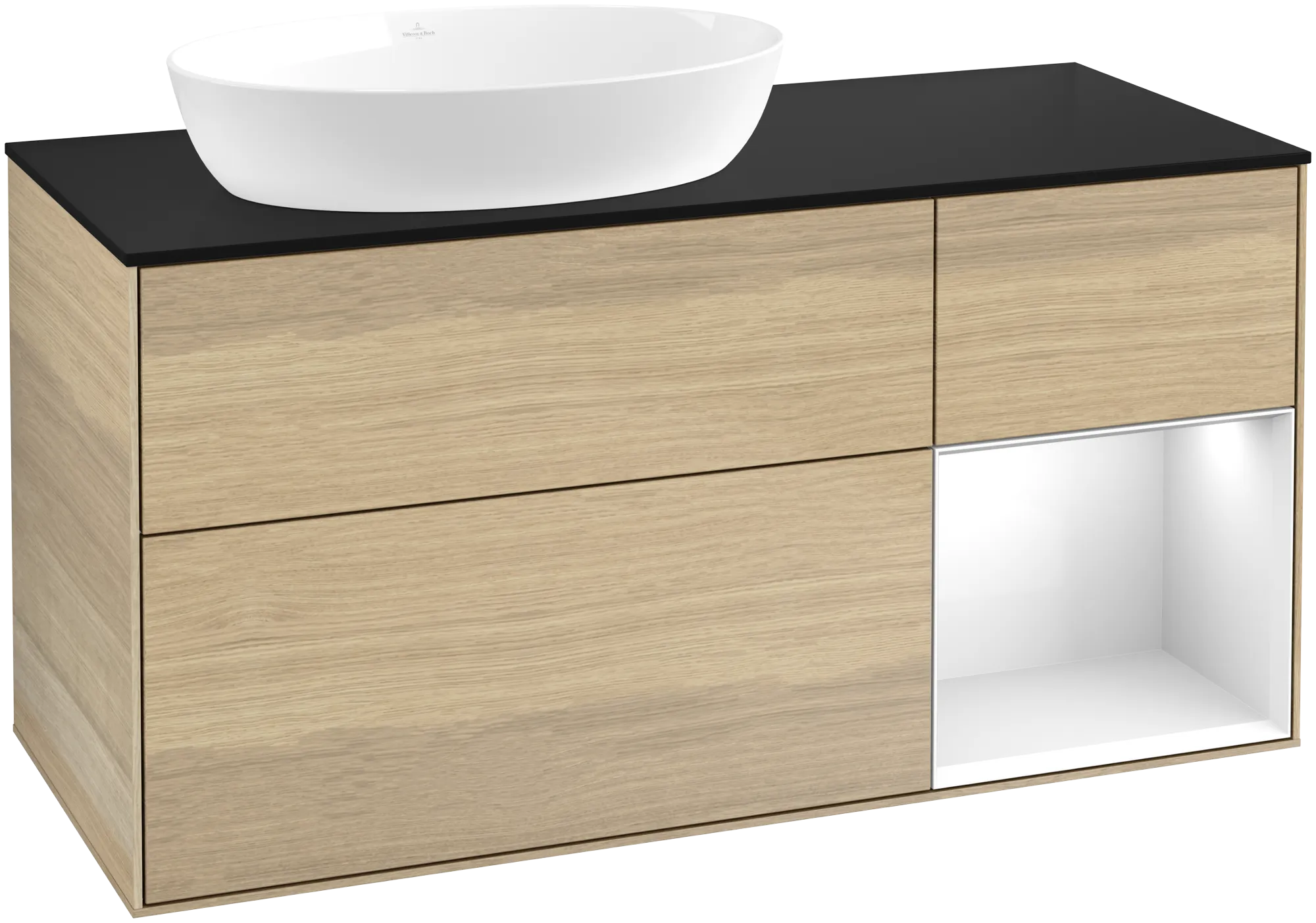 Villeroy & Boch Waschbeckenunterschrank Finion FA5, 1200x603x501mm, mit Beleuchtung, links